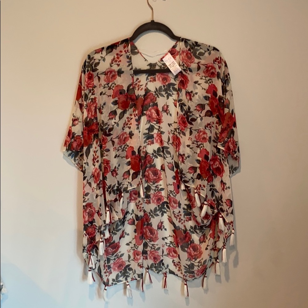 Fringe kimono